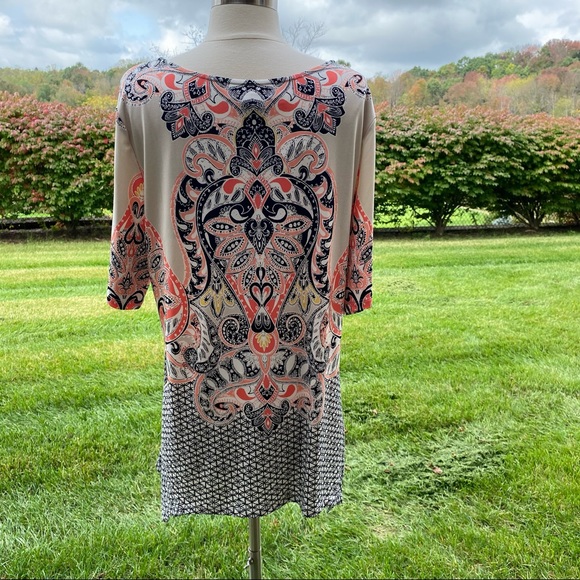 Style & Co. Spanish Gardens Madrid Scarf Tunic - Picture 7 of 15